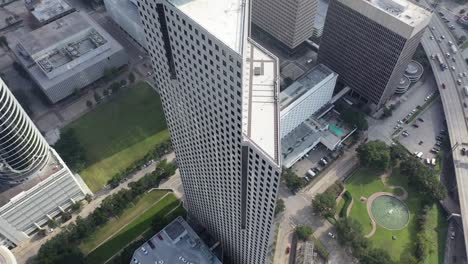 Aerial-of-Downtown-Houston,-Texas