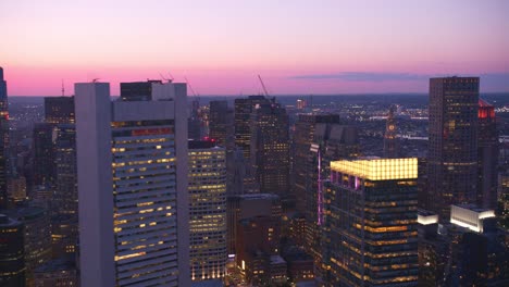 Aerial-view-of-Boston-at-sunset.