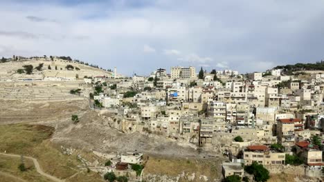 Jerusalem-mountain-mit-Oliven,-time-lapse