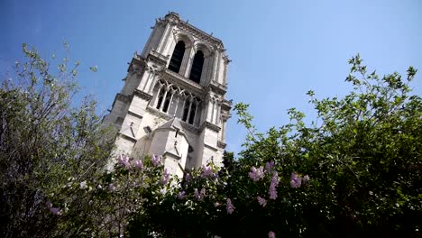 Clock-tower-of-the-Notre-Dame-in-Paris,-France