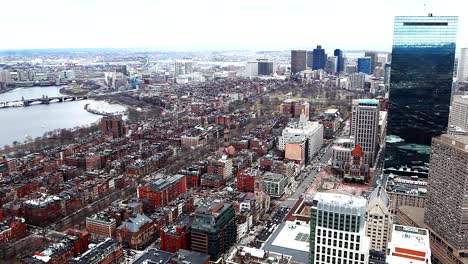 An-open-aerial-view-of-the-city-of-Boston,-Massachusetts