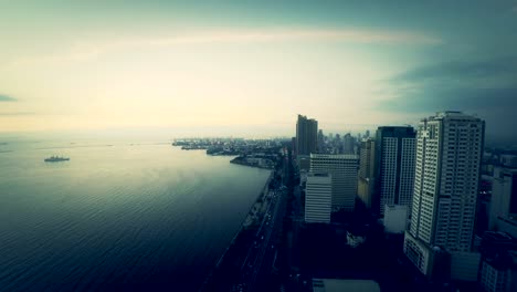 Vista-aérea-de-la-bahía-de-Manila