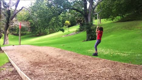 Slow-motion-child-gir-rids-on-Flying-Fox