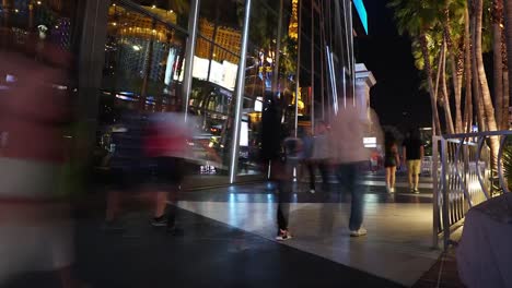 Las-Vegas-Strip---Sidewalk---Noche---Lapso-de-tiempo