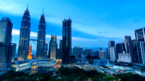 Kuala-Lumpur-Cityscape-Landmark-Travel-Place-Of-Malaysia-4K-Day-to-Night-Time-Lapse-(zoom-in)