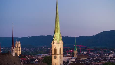 der-Schweiz-Nacht-Beleuchtung-Zürich-Stadtbild-auf-dem-Dach-Panorama-4k-Zeitraffer