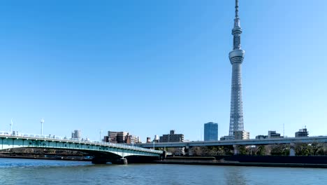 4K-Time-Lapse-:-Tokyo-sky-tree-and-Sumida-River