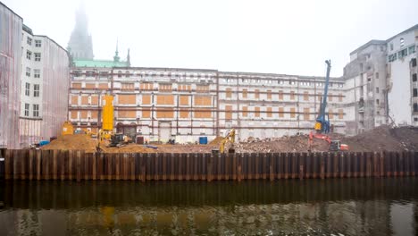 hamburg-construction-site-with-two-excavator---DSLR-timelapse