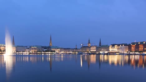 Atardecer-Hamburgo-Alster