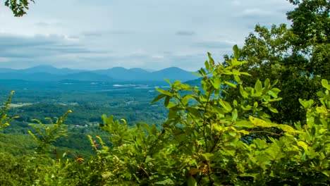 Panning-Left-to-Reveal-Scenic-View-of-South-Asheville,-NC