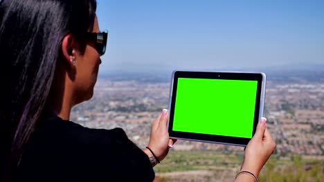 Desert-grünen-Bildschirm-Tablet-PC