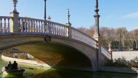 plaza-de-espana-under-the-bridge-boat-ride-4k-seville-spain