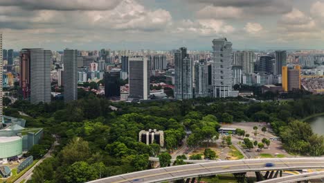 panorama-de-ciudad-de-luz-de-día-Singapur-4-tiempo-k-caer-de-flyer