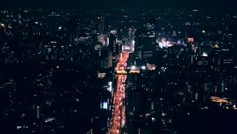 Tokio,-Japan-Stadt-und-highways.