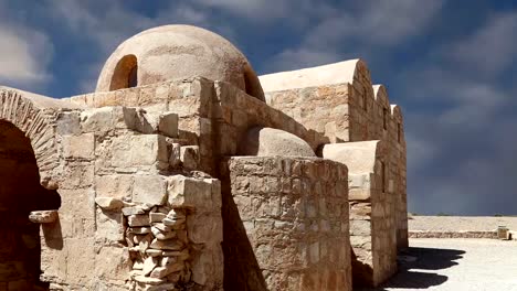 Quseir-(Qasr)-Amra-desert-castle-near-Amman,-Jordan.-World-heritage-with-famous-fresco's.