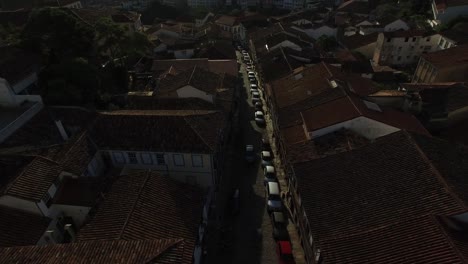 Aérea-de-la-ciudad-de-Ouro-Preto-en-Minas-Gerais,-Brasil