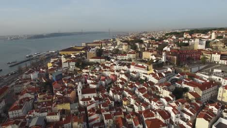 Aerial-View-of-Alfama,-Lisbon,-Portugal