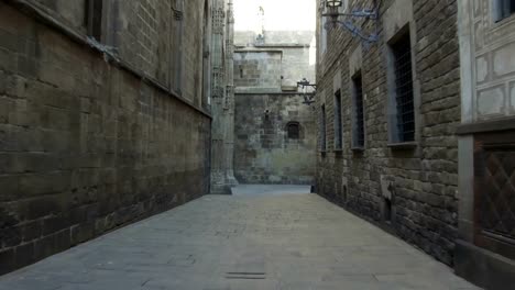 Ancient-Barcelona,-Gothic-Quarter.