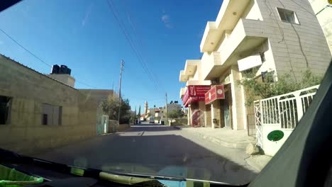 Fahren-Sie-Pov-an-Palästina-Landstraße-in-der-judäischen-Wüste-Saba-Kloster