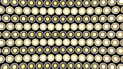 Lights-flashing-wall-bulbs-pattern-rotation-stage-white-background-vj-loop