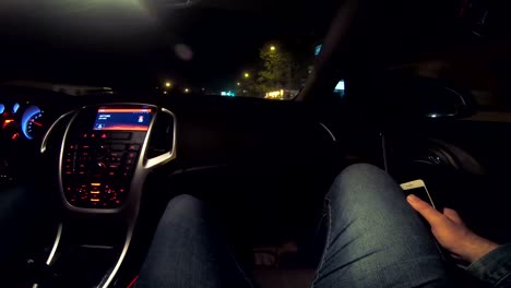 POV-wide-angle-shot-from-passenger-seat-of-car