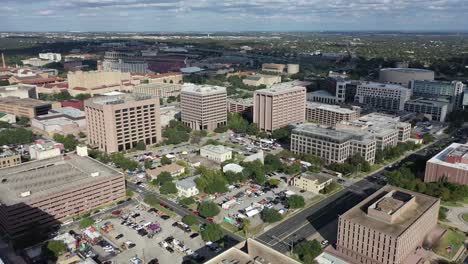 Aerial-of-Downtown-Austin,-Texas