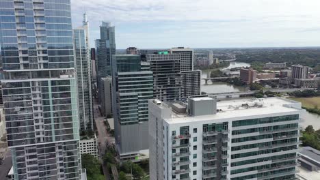 Aerial-of-Downtown-Austin,-Texas