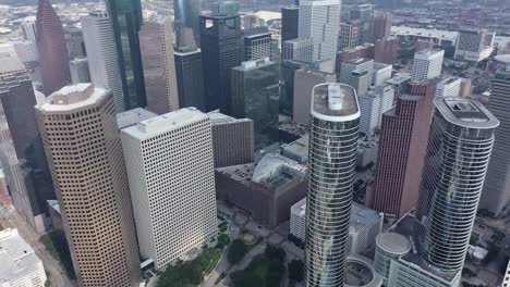 Aerial-of-Downtown-Houston,-Texas