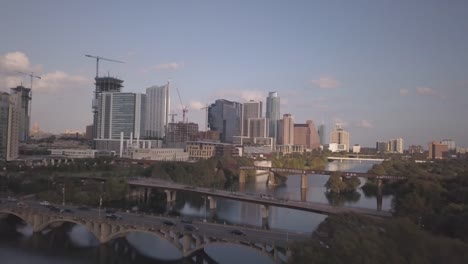 Drone-shot-of-Austin,-Texas