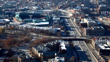 Timelapse-vista-de-una-zona-de-Boston,-Massachusetts