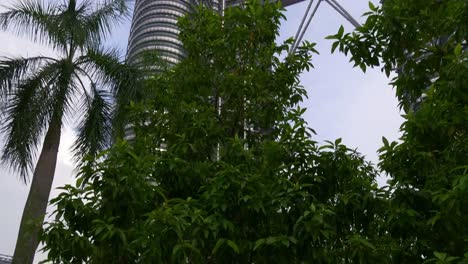 Malaysia-Kuala-Lumpur-Abend-Zwillingstürme-Park-Top-Panorama