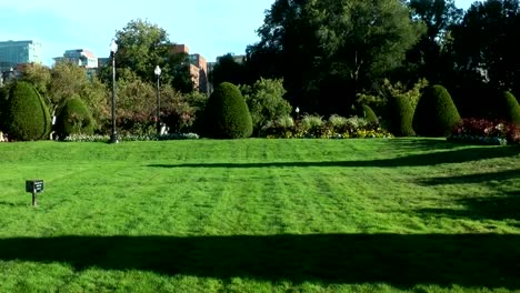 Timelapse-im-berühmten-Boston-Public-Garden.