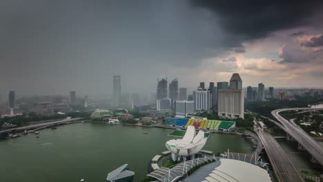 from-rainy-to-sunny-sky-singapore-famous-hotel-view-4k-time-lapse
