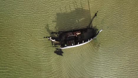 4k-Aerial-Shot-of-Ship-Wreck-on-Irish-Coast