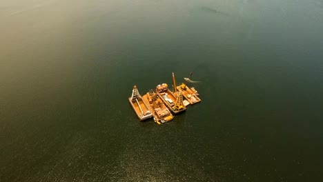 Dredging-platform-on-the-sea.-Philippines,-Manila