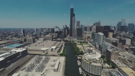 Chicago-Downtown-Loop-Antenne-Sommer