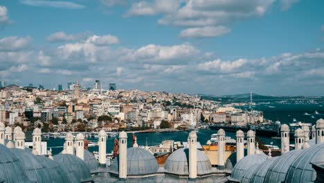 Zeitraffer-Video-von-Karakoy-erwähnt,-Istanbul,-Türkei