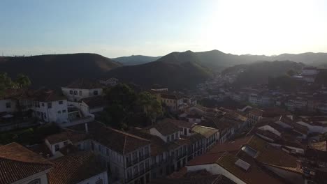 Aerial-of-Ouro-Preto-city-in-Minas-Gerais,-Brazil