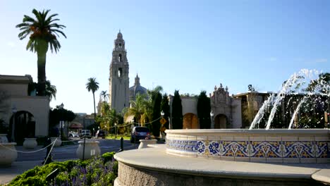 Video-of-fountain-in-Balboa-Park-in-San-Diego-in-4K