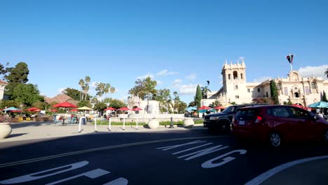 Zeitraffer-Video-des-Brunnens-im-Balboa-Park-in-San-Diego-in-4K