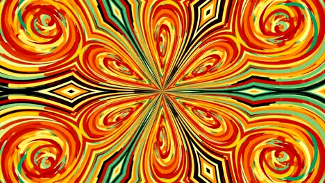 Kaleidoscope-with-colorful-circle-lines,-computer-generated-modern-abstract-background,-3d-render