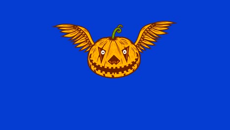 Animation-of-Halloween-pumpkin-with-wings.-Jack-lantern-ghost