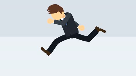 Business-man-running.-Success-concept.-Loop-illustration-in-flat-style.