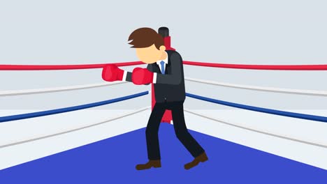 Business-man-battle-in-boxing-gloves.-Business-competition-concept.-Loop-illustration-in-flat-style.