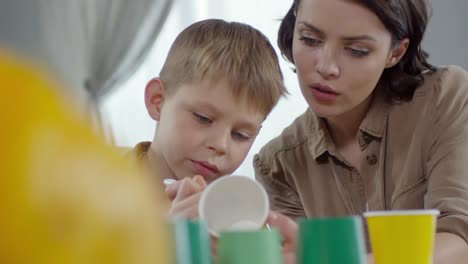 Mom-and-Son-Making-Party-Cups