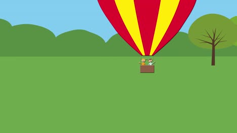 Hot-air-balloon-with-children-rising-up