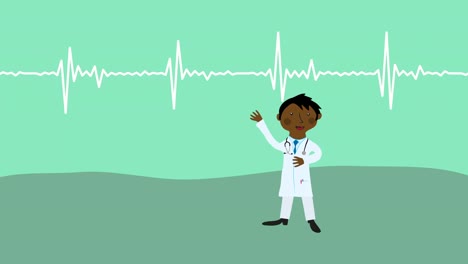 Animation-of-doctor-showing-heart-beats