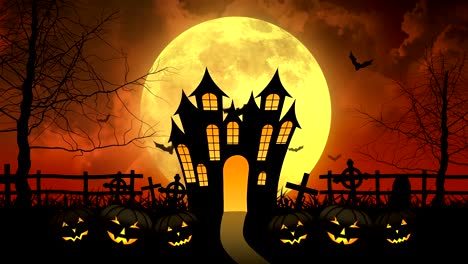 Halloween-haunted-Castle-con-la-luna