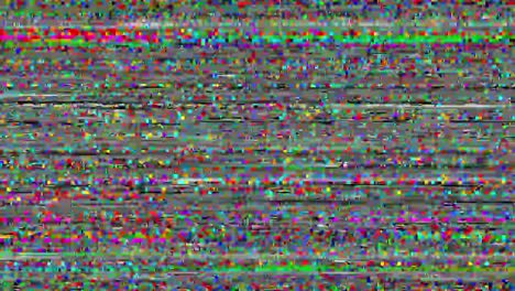 Television-static----with-stereo-audio:-loopable-bright-color-pixelated-digital-noise.