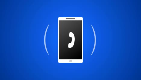 Smartphone-Call-with-Vector-Icon-and-Ringing-Animation-4k-Rendered-Video-on-Blue-Background.